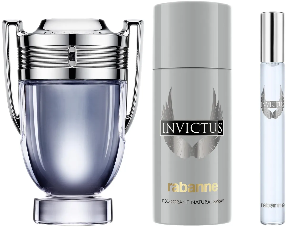 Paco Rabanne Invictus EDT 100ml + 150ml Deodorant Spray + 10ml Mini