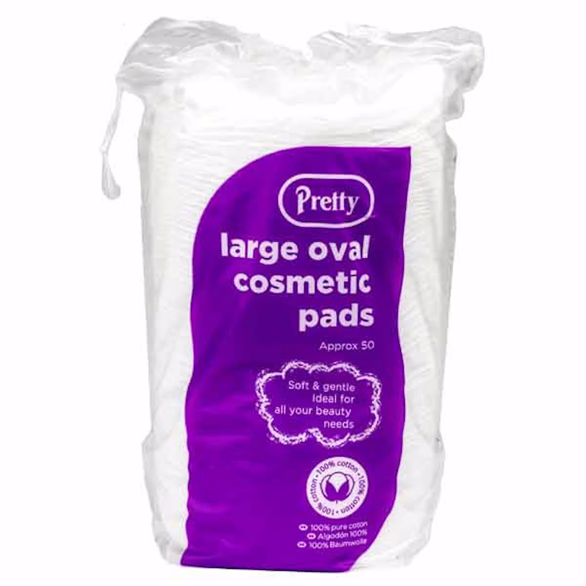 Pretty Large Oval Cosmetic Cotton Pads 50 st