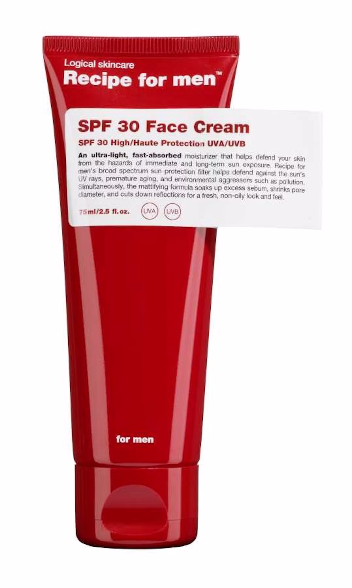 Recipe For Men SPF 30 Face Cream 75 ml
