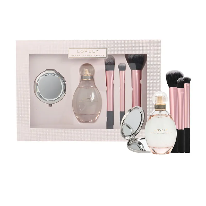 Sarah Jessica Parker Lovely Eau de Parfum 100ml Spray + Mirror & Brushes Set