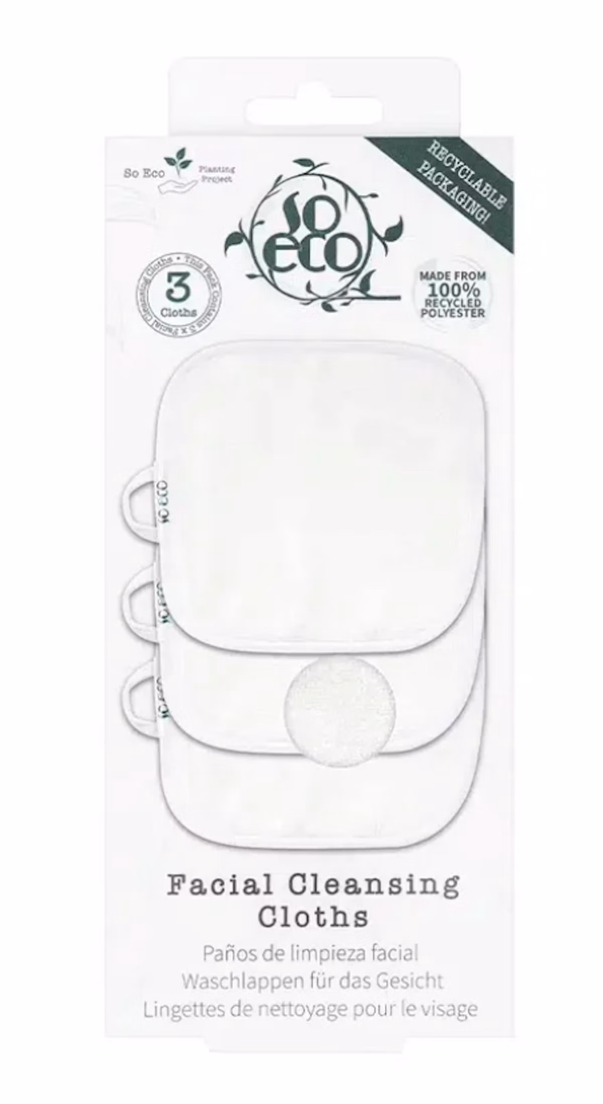 So Eco 3 Facial Cleansing Cloths 3 pcs