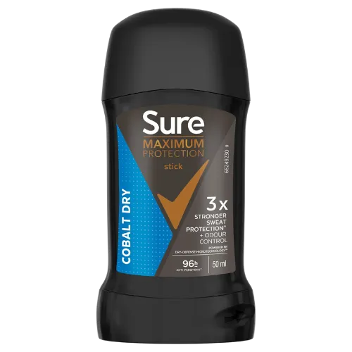 Sure Men Maximum Protection Cobalt Dry Cream Anti-Perspirant Stick - 50 ml