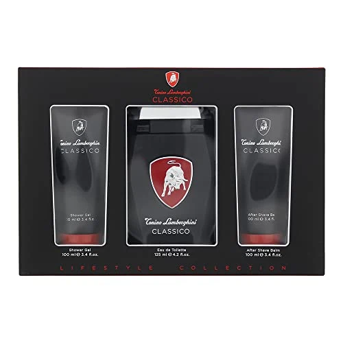 Lamborghini Classico Gift Set 125ml EDT + 100ml Aftershave Balm + 100ml Shower Gel