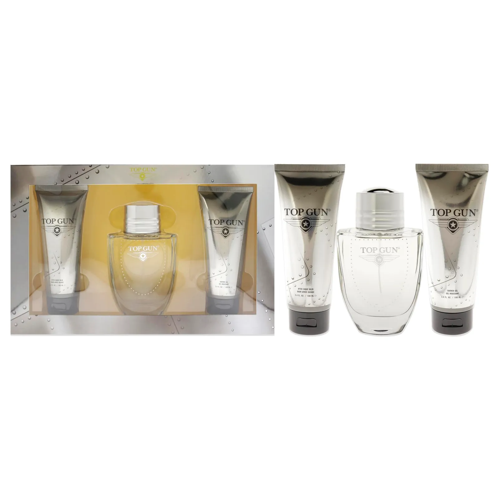 Top Gun Chevron Gift Set 100ml EDT + 100ml Shower Gel + 100ml Aftershave Balm