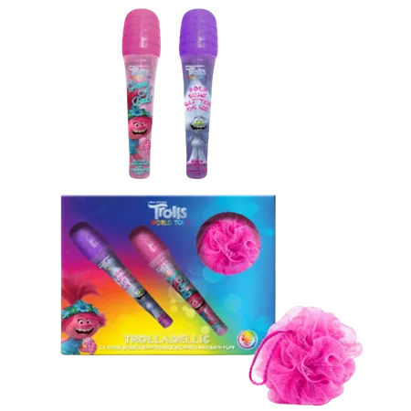 Trolls World Tour Bubble Bath & Bath Puff Set – 100 ml